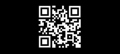 a plain white-on-black QR-code